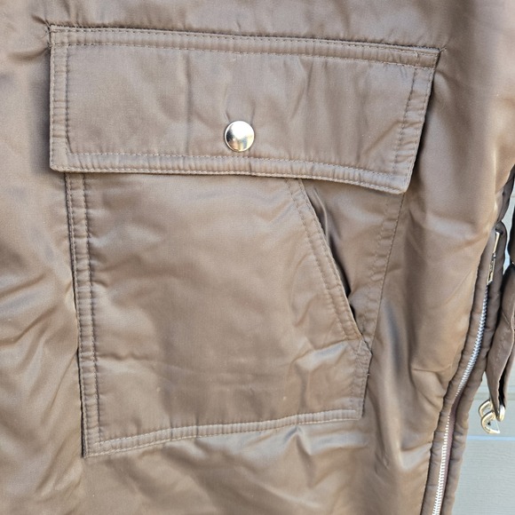 Vtg Sears Work Leisure Hooded Insulated Coveralls Snowsuit Mens 46-48 Brown - Picture 7 of 11